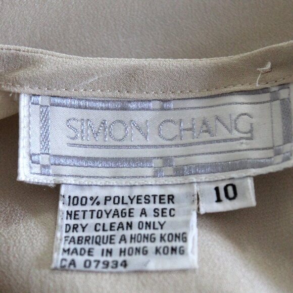 Simon Chang Champagne Top, Vintage Sleeveless Blouse, Made in Hong Kong - Picture 6 of 6